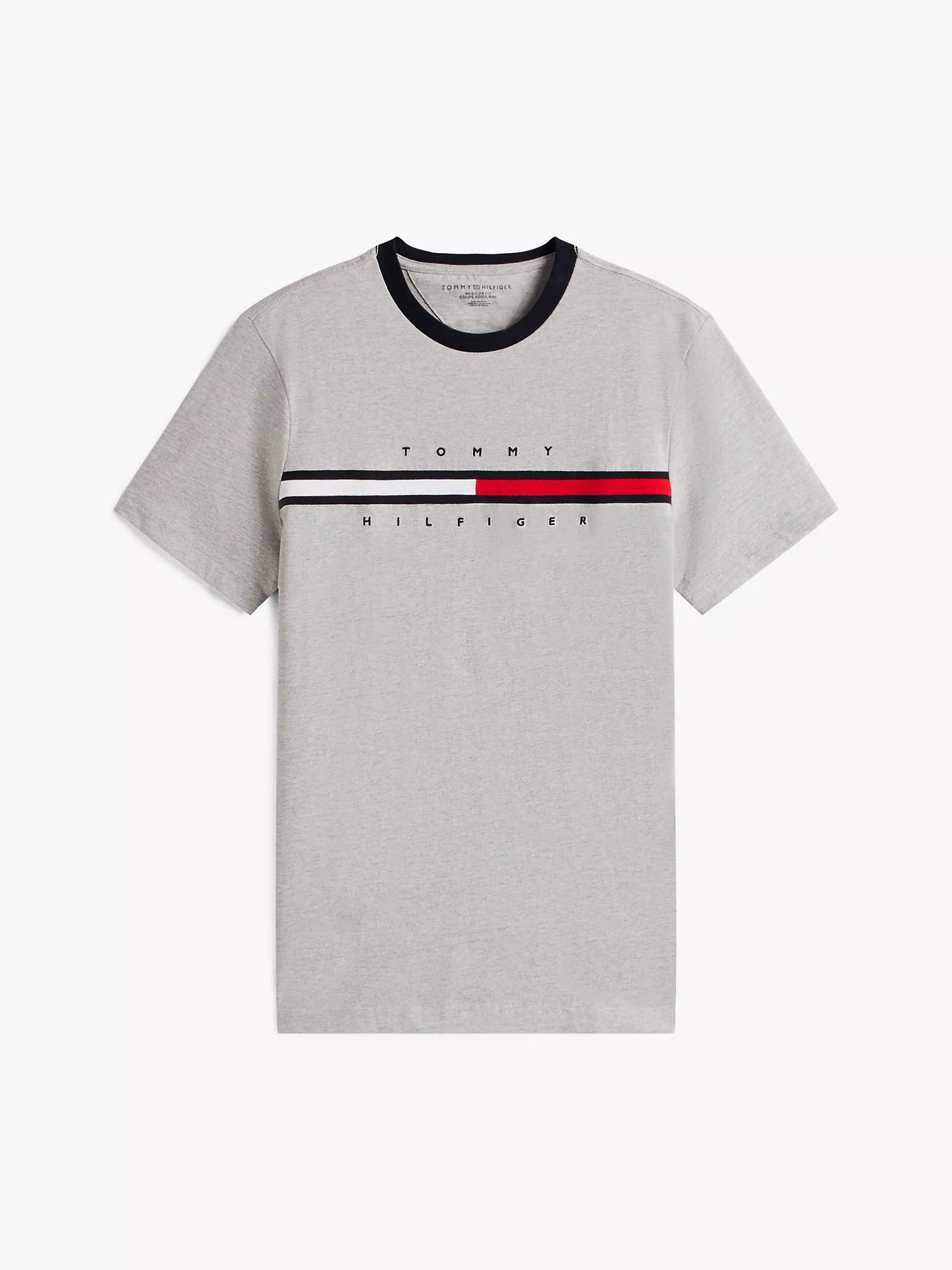 Tommy Hilfiger-Embroidered Flag Logo T-Shirt