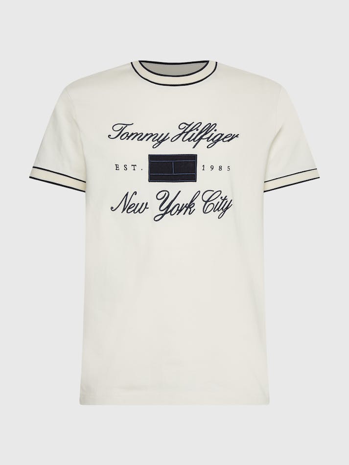 Tommy Hilfiger Embroidered Script NYC Logo T-Shirt
