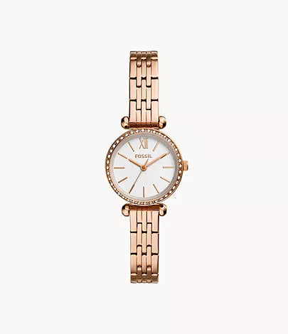 Fossil Tillie Mini Three-Hand Rose Gold-Tone Stainless Steel Watch