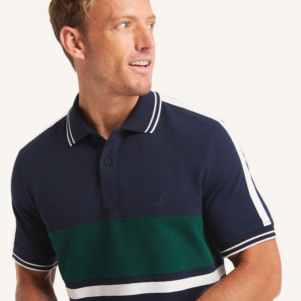 Nautica Classic Fit Colorblock Polo