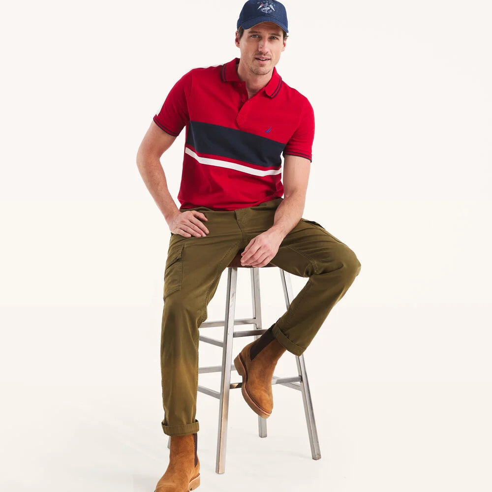 Nautica Classic Fit Colorblock Polo
