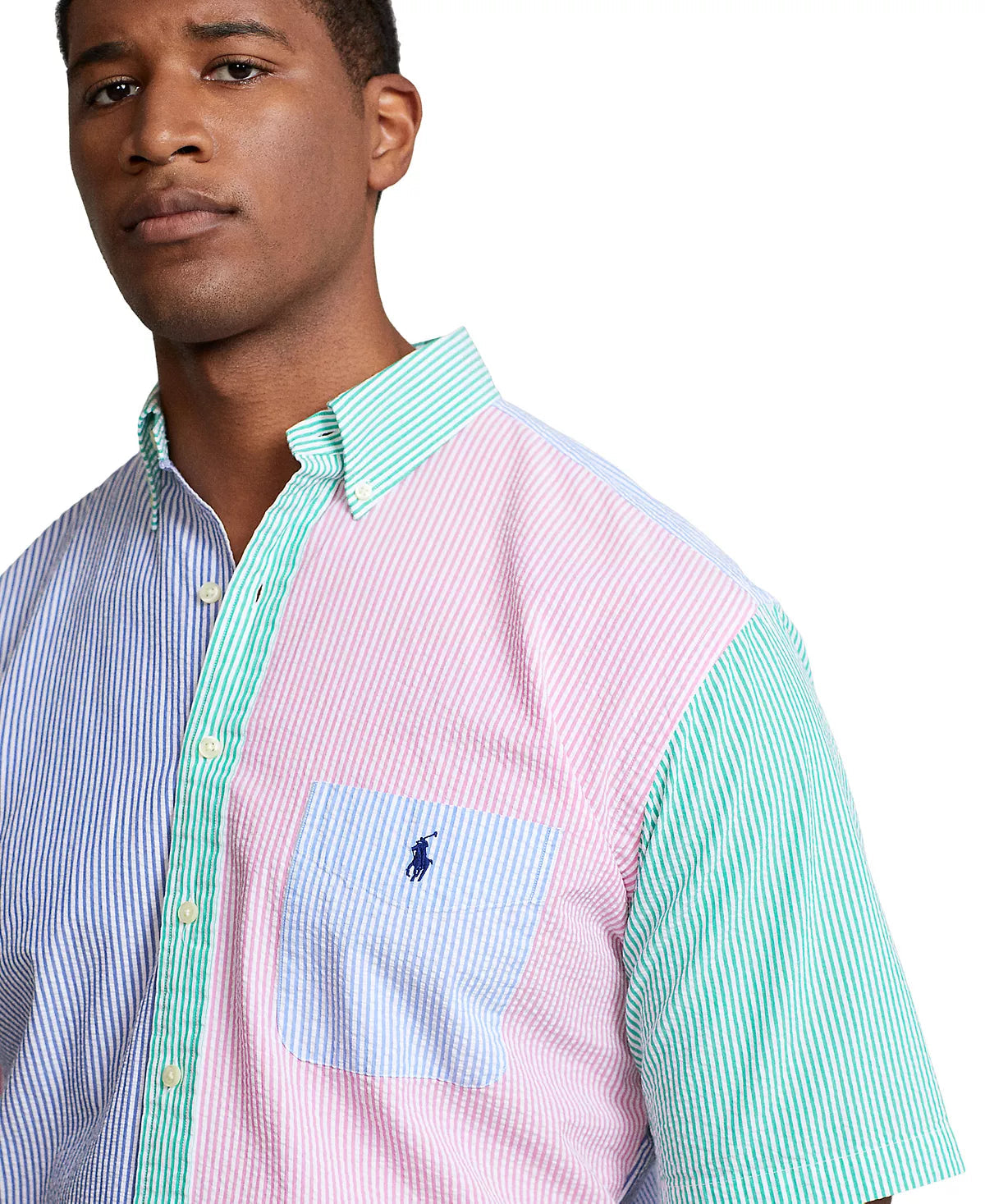 Ralph Lauren Men's Big & Tall RL Prepster Seersucker Fun Shirt