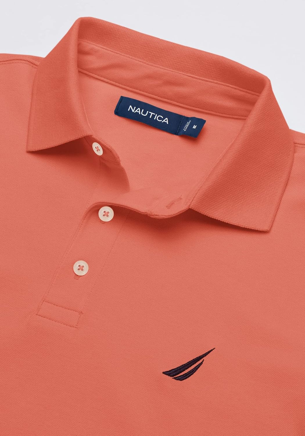 Nautica Polo de piqué de algodón elástico de Manga Corta para Hombre