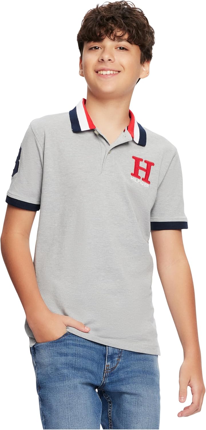 Tommy Hilfiger Boys' Short Sleeve Matt Ivy Polo Collared Shirt