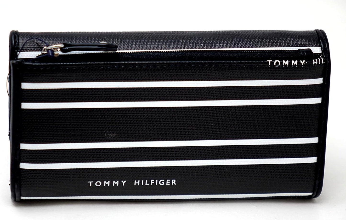 Tommy Hilfiger Women's Logo Striped Checkbook Wallet Clutch