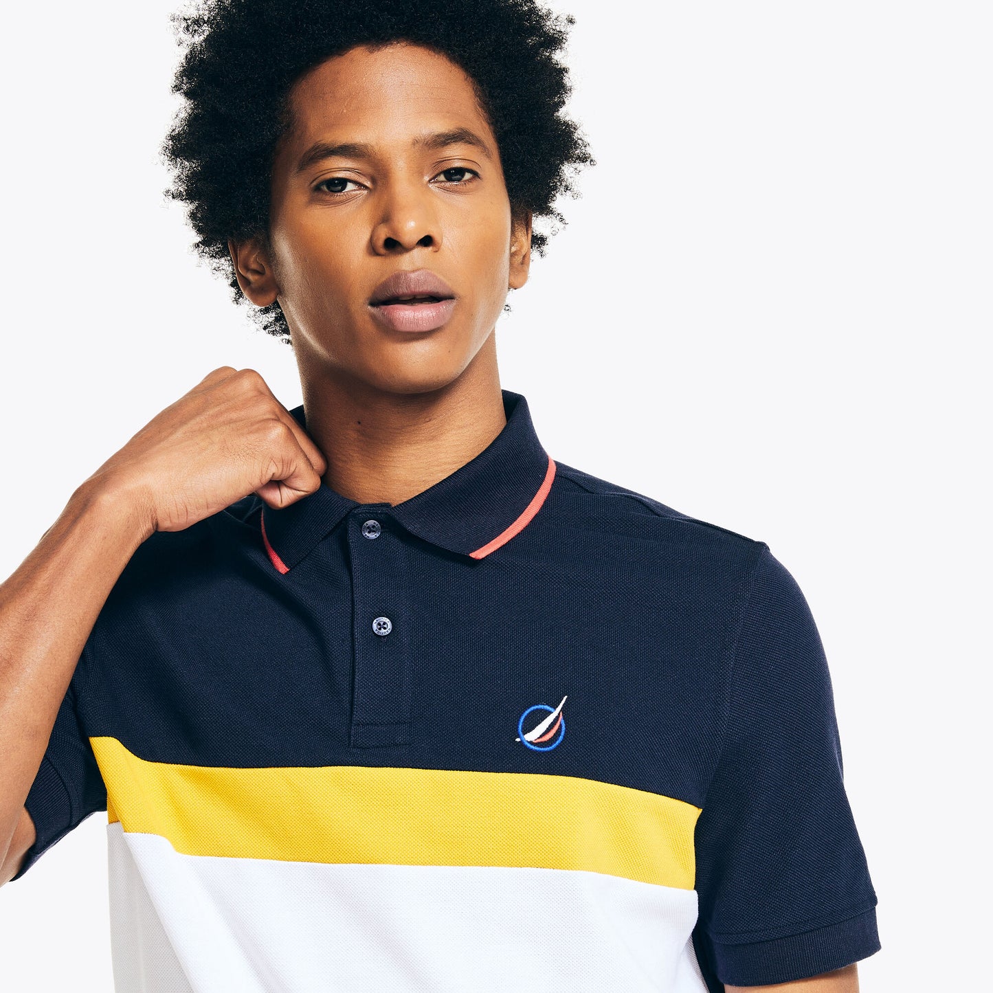 Nautica Classic Fit Chest-Stripe Polo