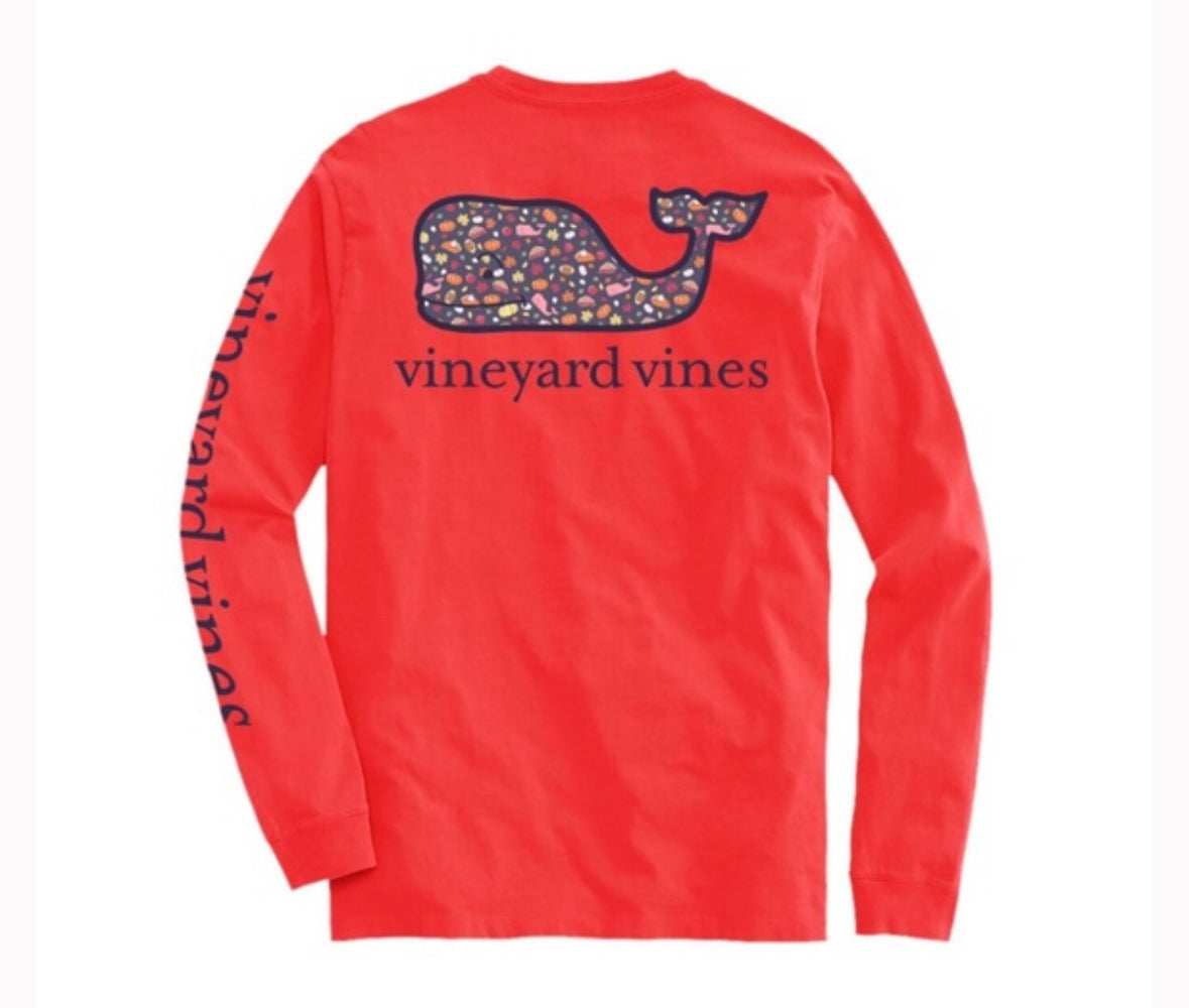 Vineyard Vines LS Fall Multi Icons T-Shirt