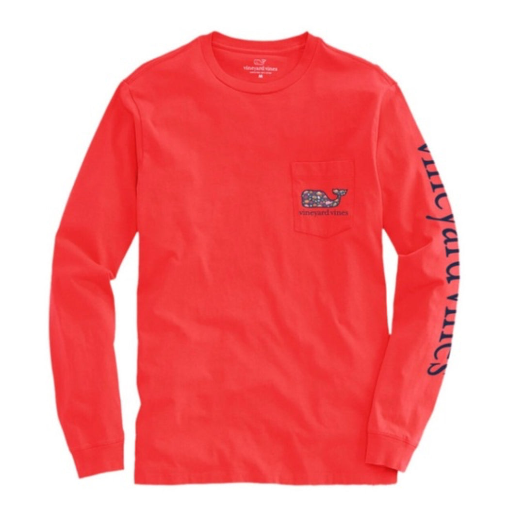 Vineyard Vines LS Fall Multi Icons T-Shirt