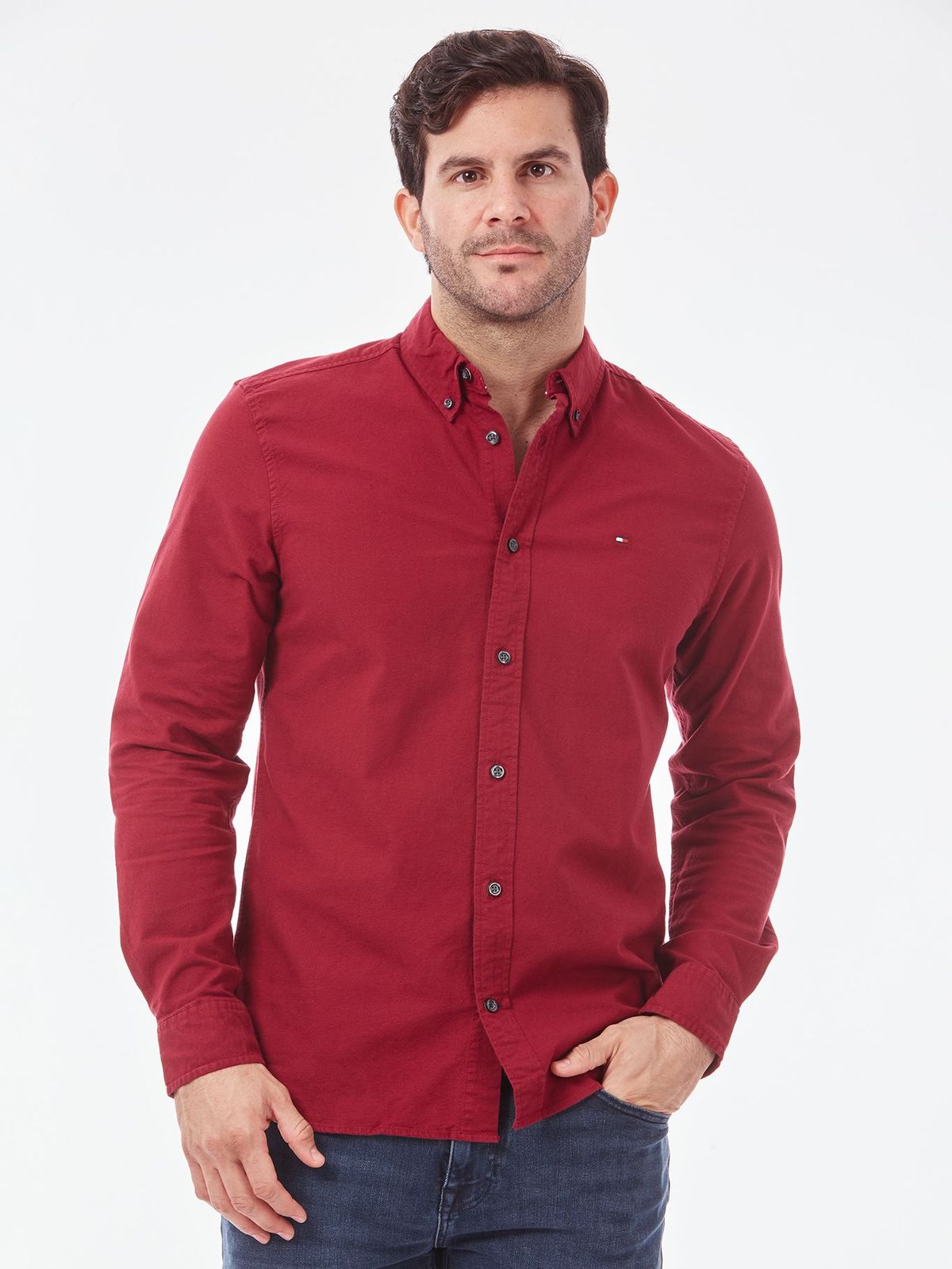 Tommy Hilfiger-Camisa Oxford De Corte Regular