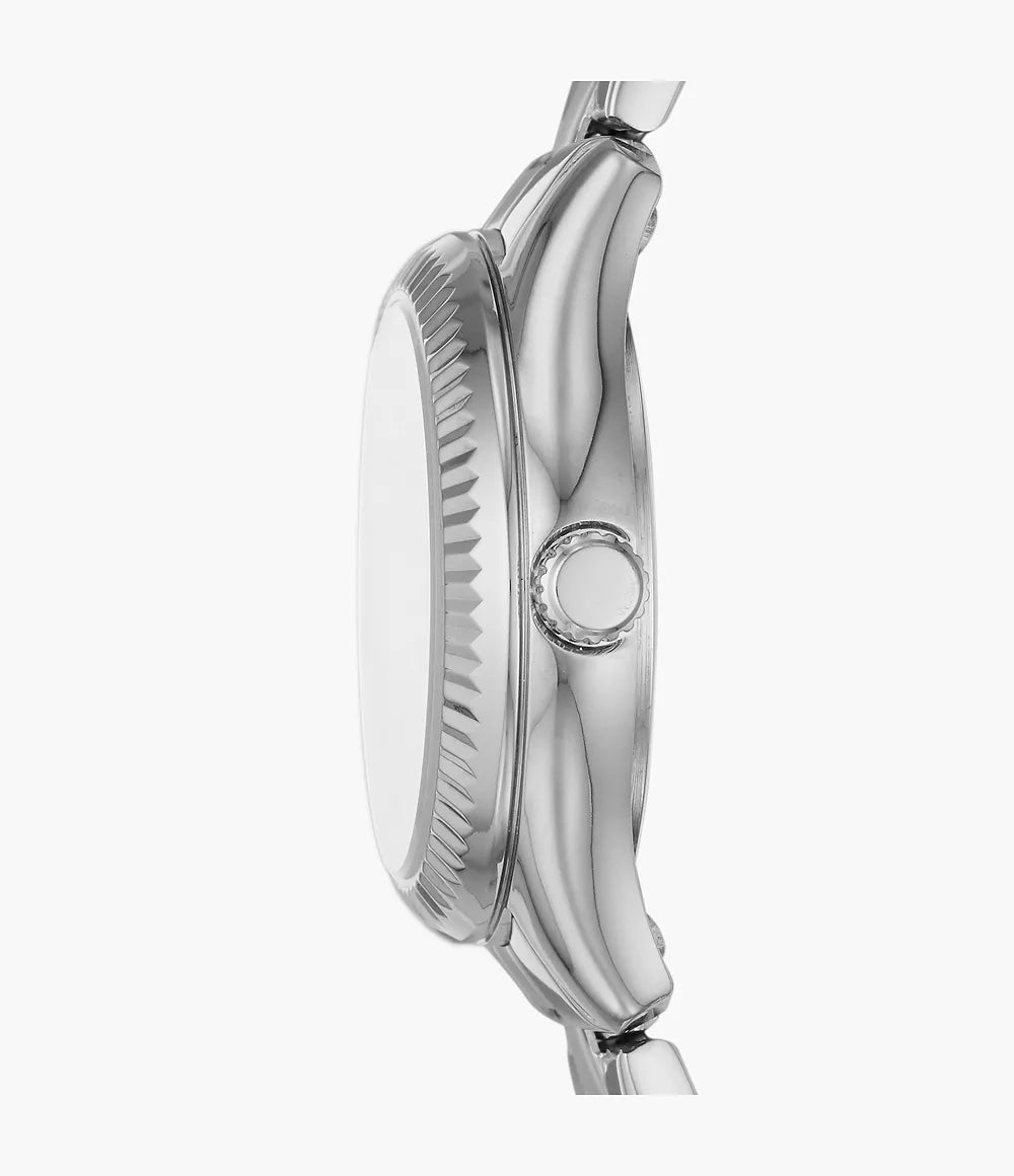 Fossil Rye Three-Hand Date Stainless Steel Watch