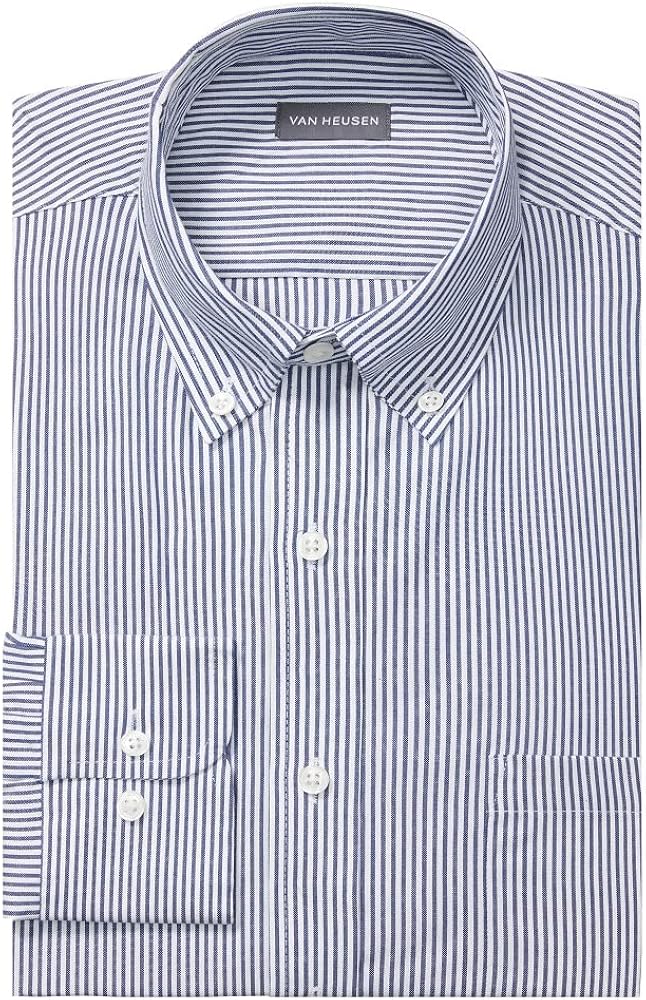 Van Heusen Men's Dress Shirt Regular Fit Pinpoint Stripe