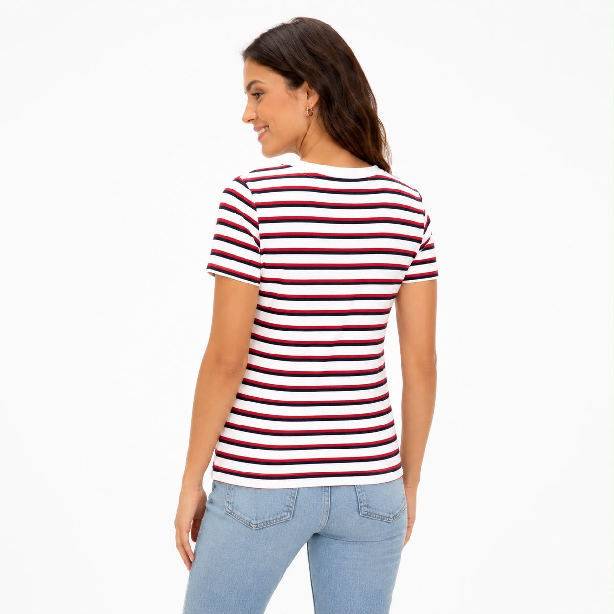Tommy Hilfiger V-Neck Stripe Favorite T-Shirt
