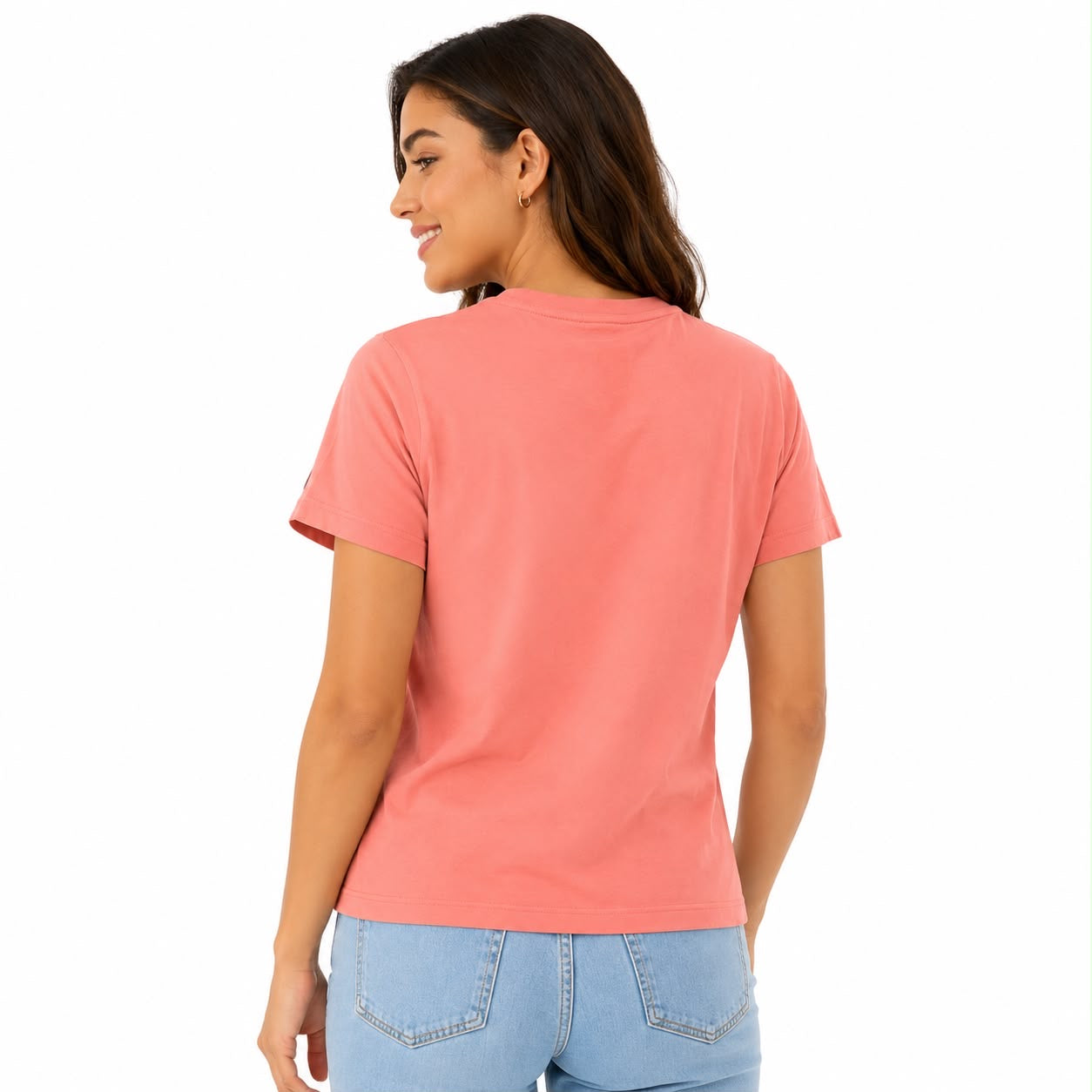 Puma women's pink t-shirt, Essential Tape model