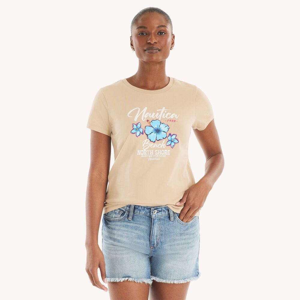 Náutica metallic logo graphic t-shirt Women’s