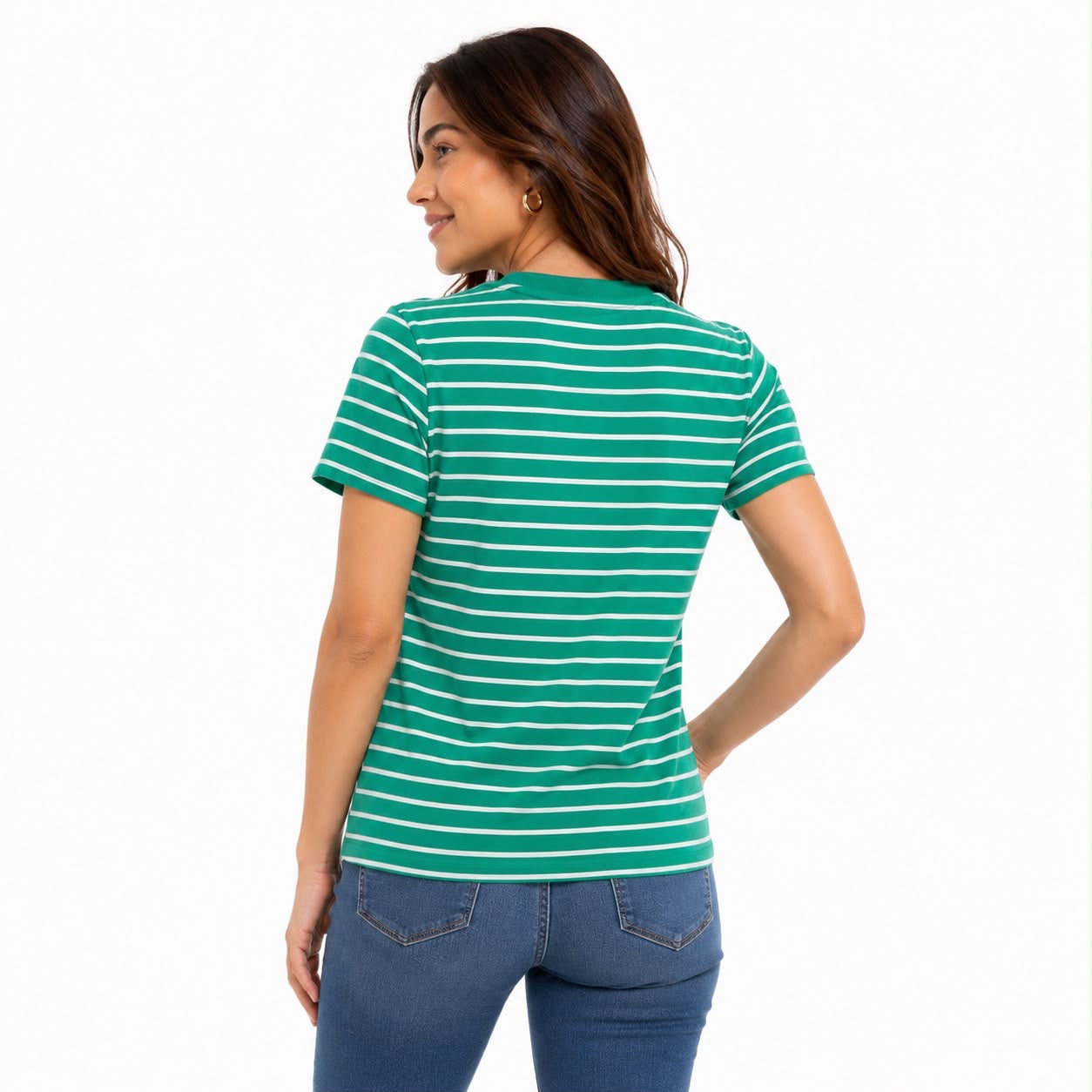 Nautica Green and white striped t-shirt Women’s