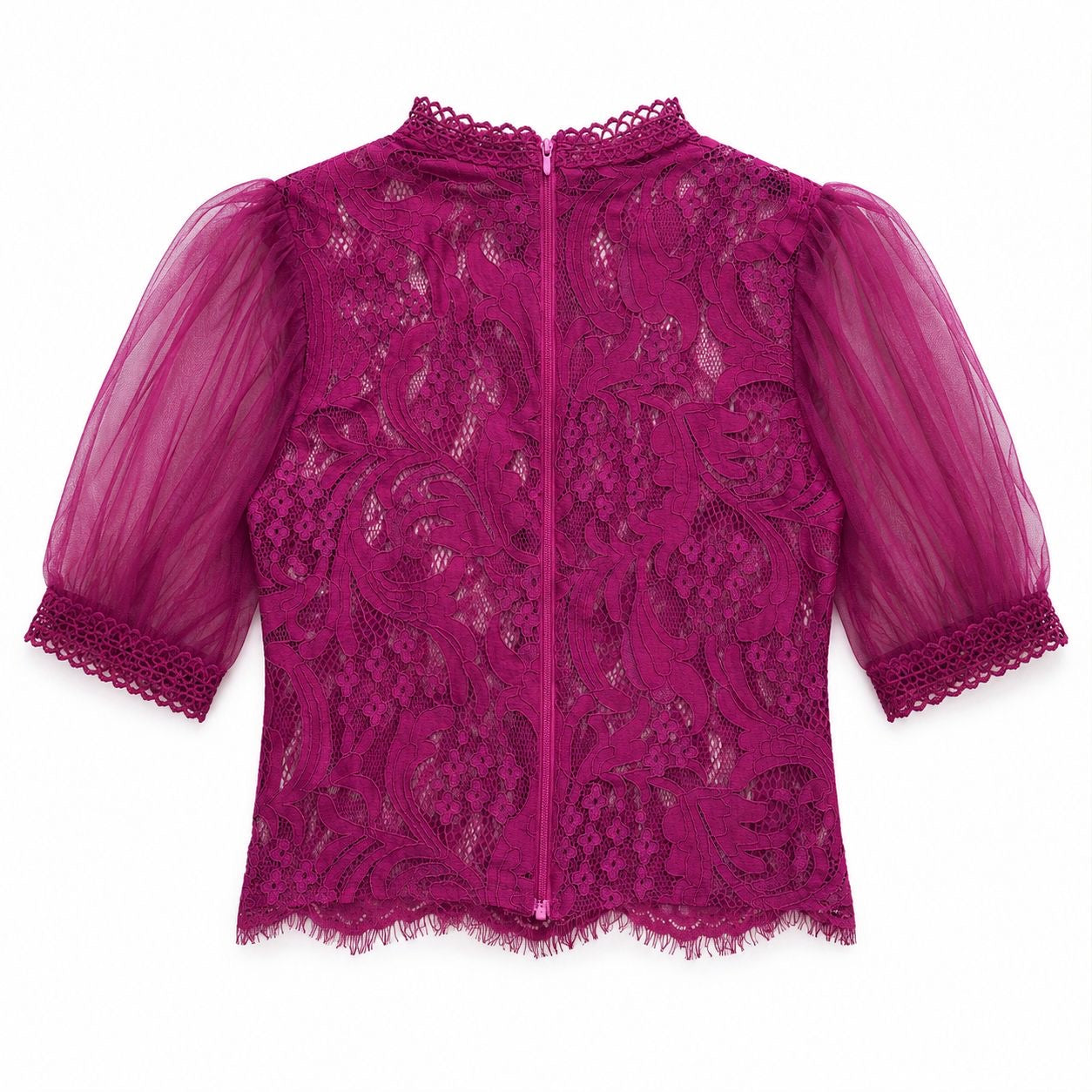 Peach Burgundy lace blouse Women’s