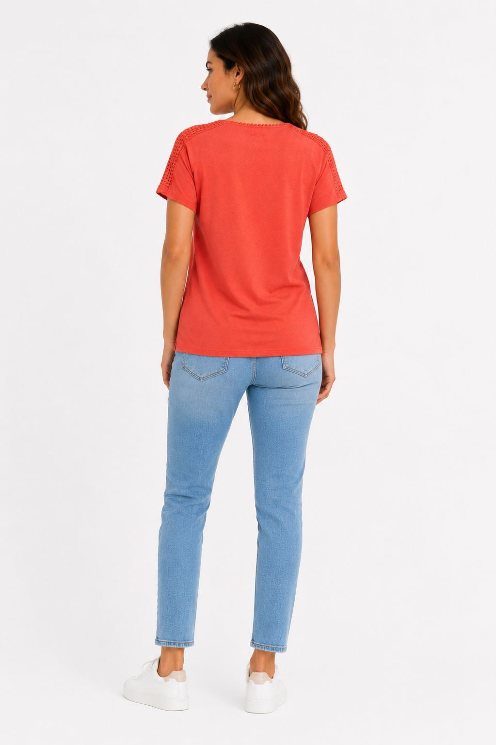 RAFAELA-Women’s DOT TRIM TEE