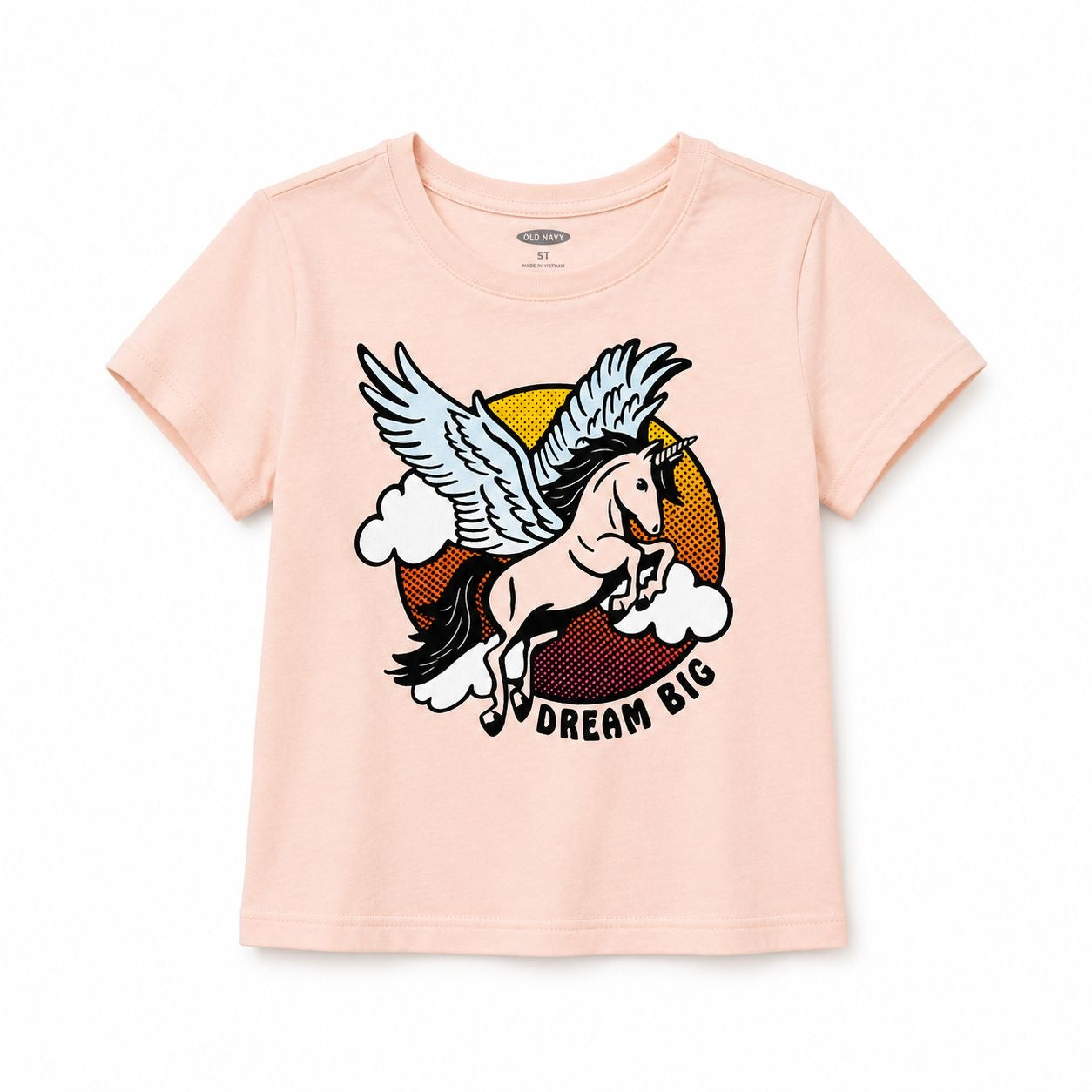 OLD NAVY-Pink short-sleeved t-shirt for girls