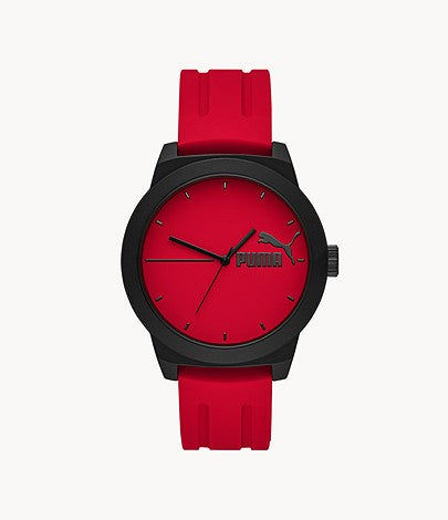 Puma Analog Three-Hand Silicone Watch