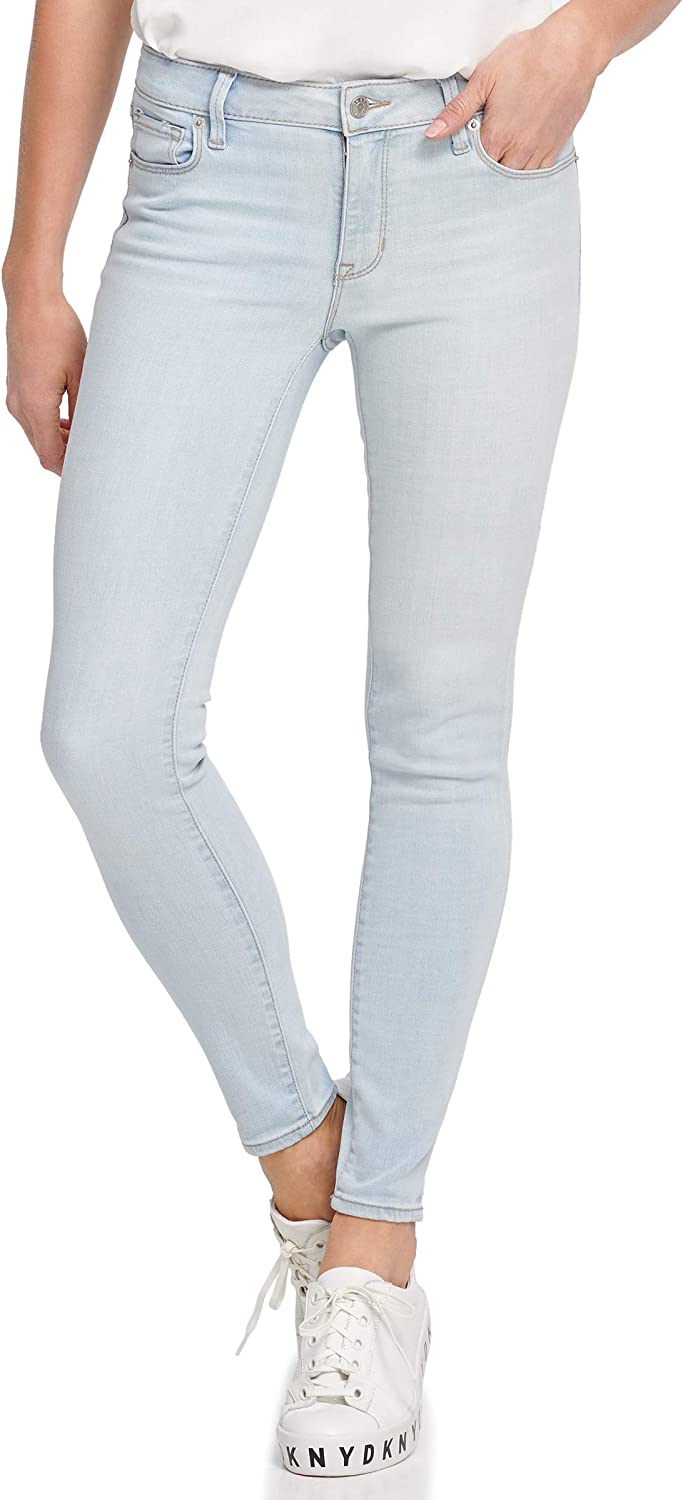 DKNY Womens Varick Mid Rise Skinny