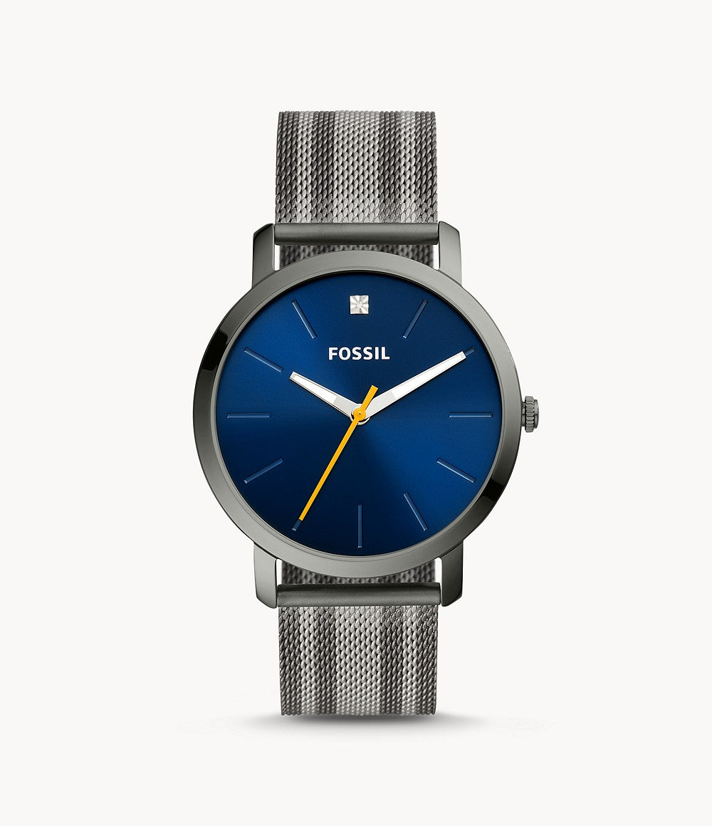 Fossil Lux Luther Three-Hand Stainless Steel Watch