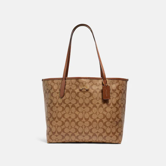 Coach City Tote Signature Leather Tote