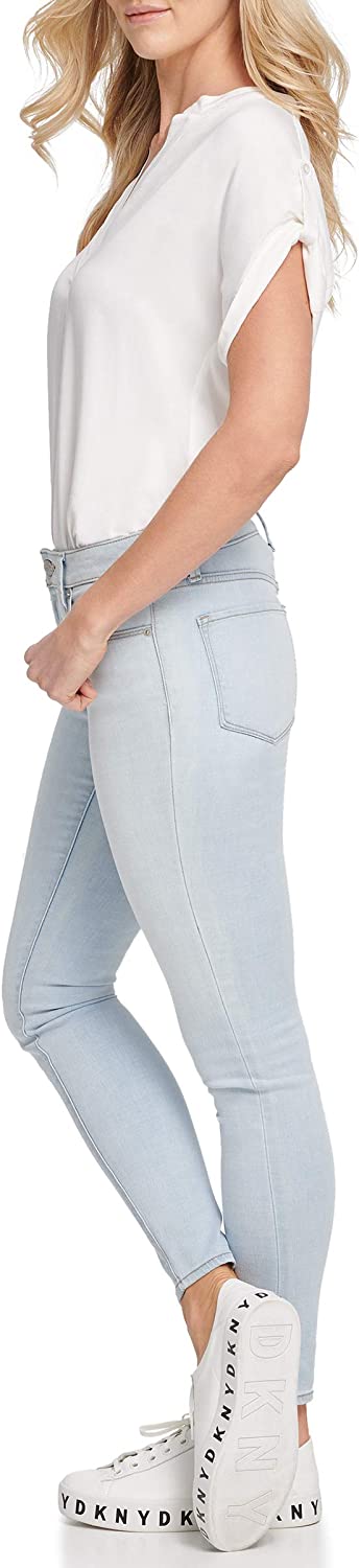 DKNY Womens Varick Mid Rise Skinny