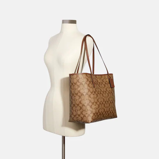 Coach City Tote Signature Leather Tote