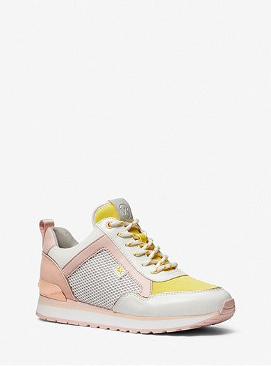 Michael Kors Maddy Color-Block Mixed-Media Trainer