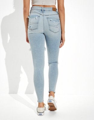 American Eagle AE High-Waisted Distressed Super Stretch Jegging Jeans
