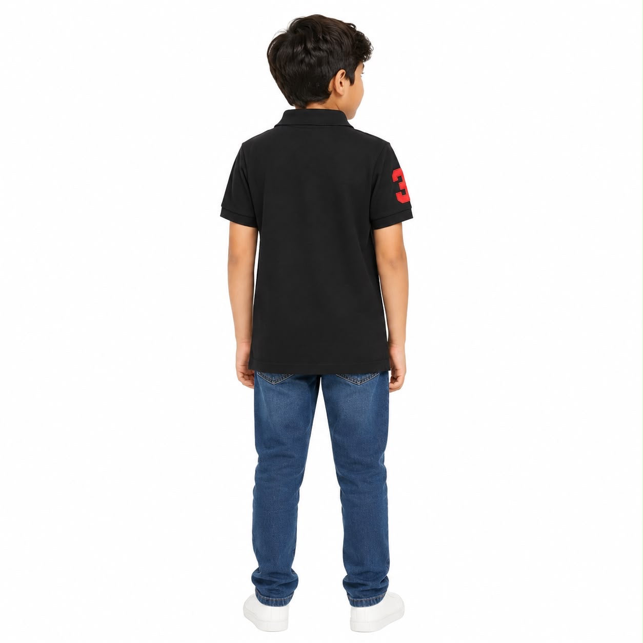 Us Polo Assn Classic black pique polo shirt Boys
