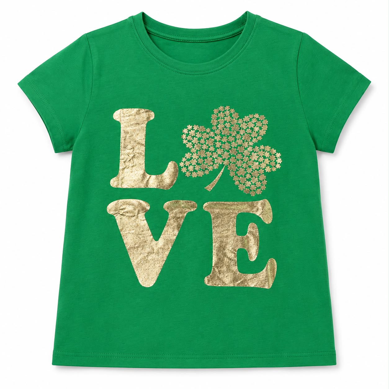 The Children’s Place Girls Love Shamrock Print T-Shirt - Green