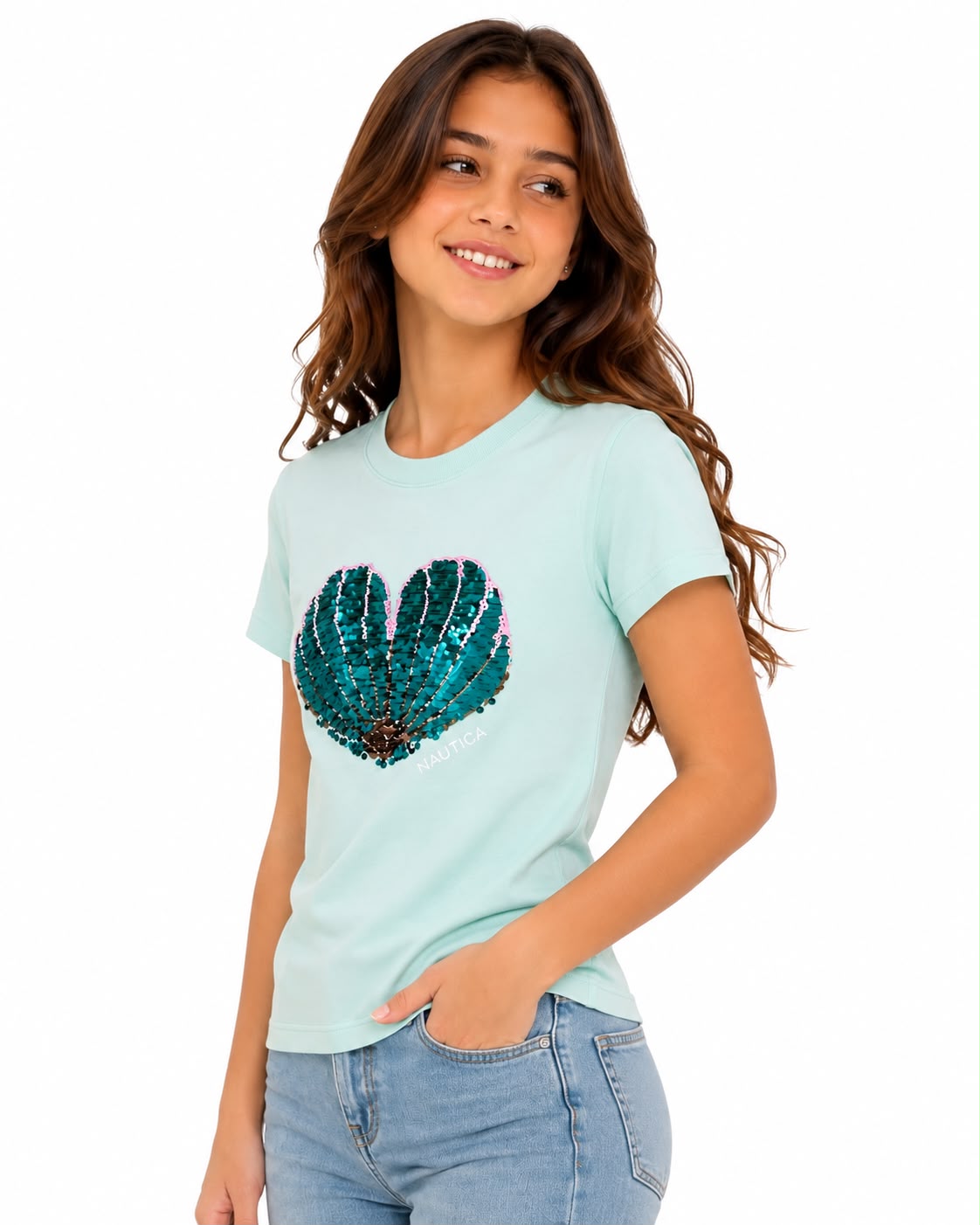 Nautica sustainably crafted gradient foil graphic t-shirt