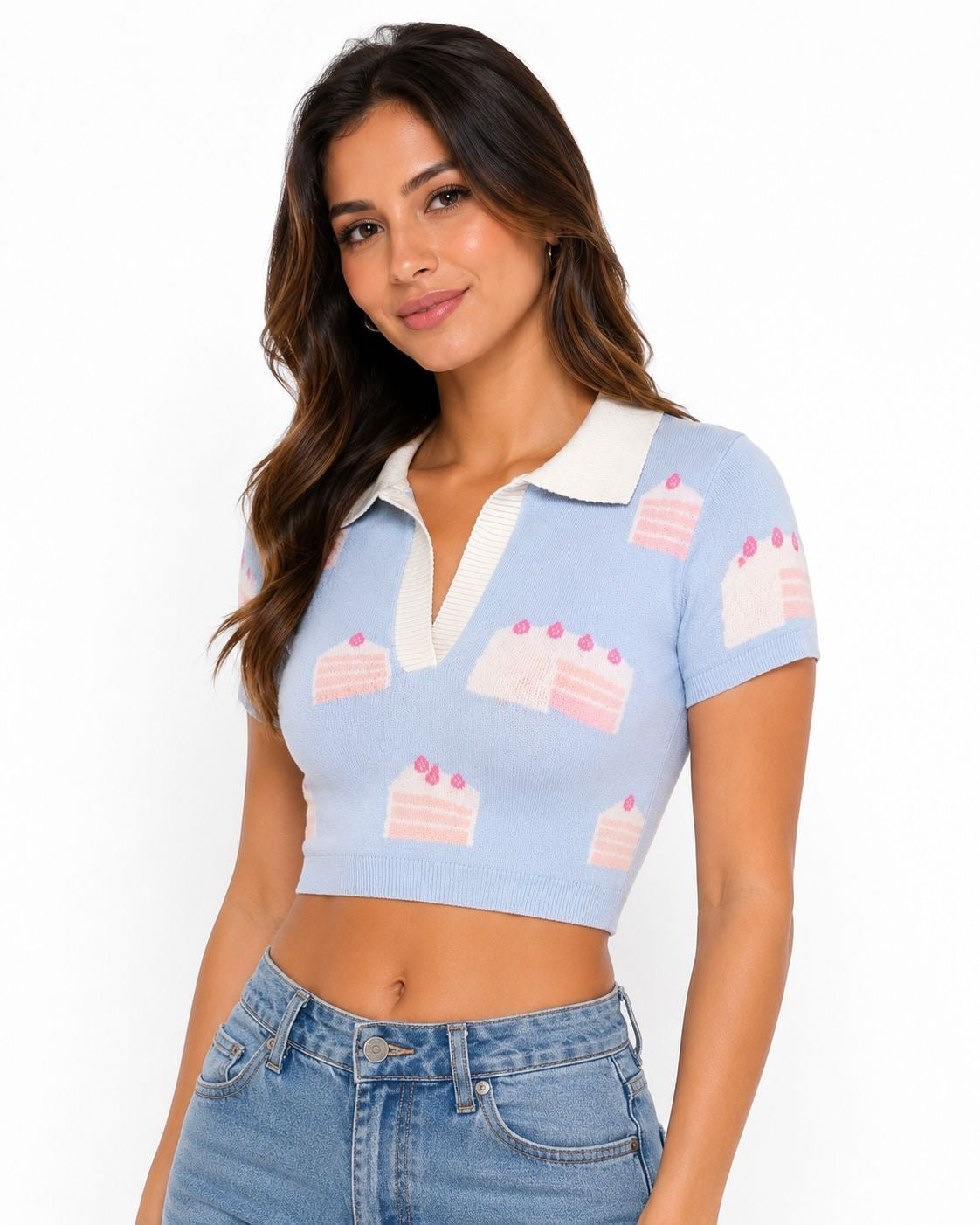 Luna Ivy knitted crop top