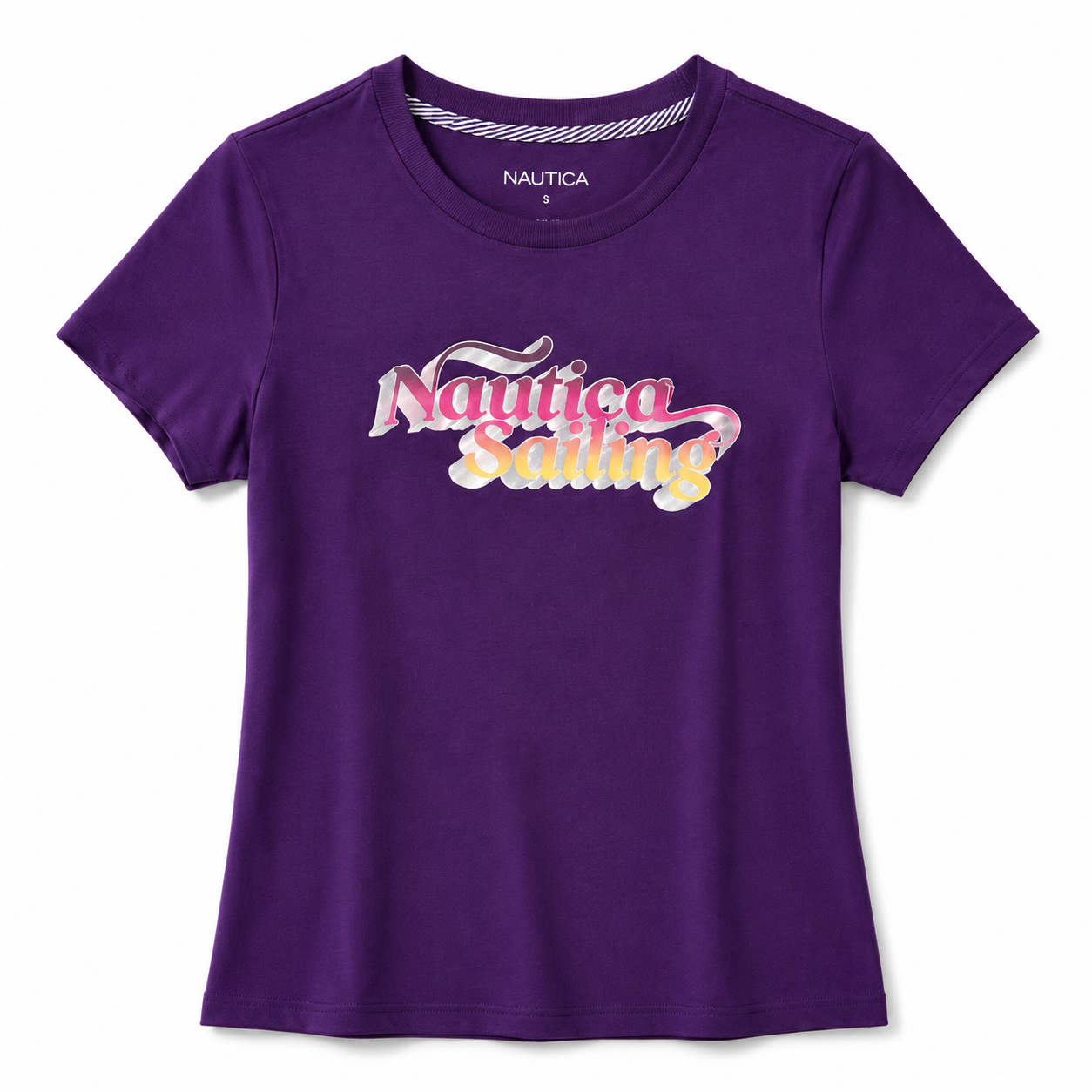 Náutica logo foil graphic t-shirt women’s