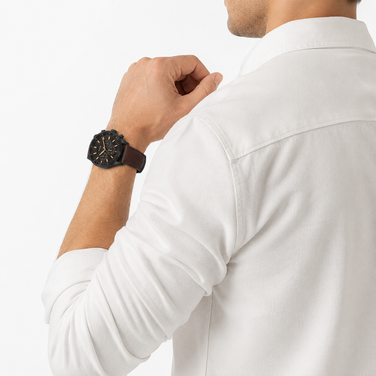 Fossil Sullivan Multifunction Brown Leather Watch