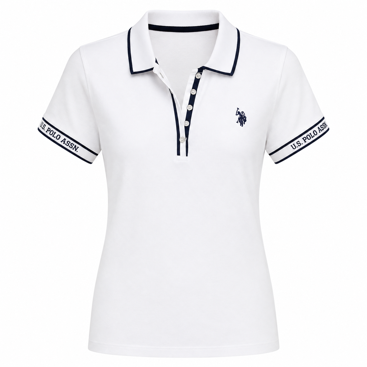 U.S. POLO ASSN-White polo shirt for women from U.S. Polo Assn