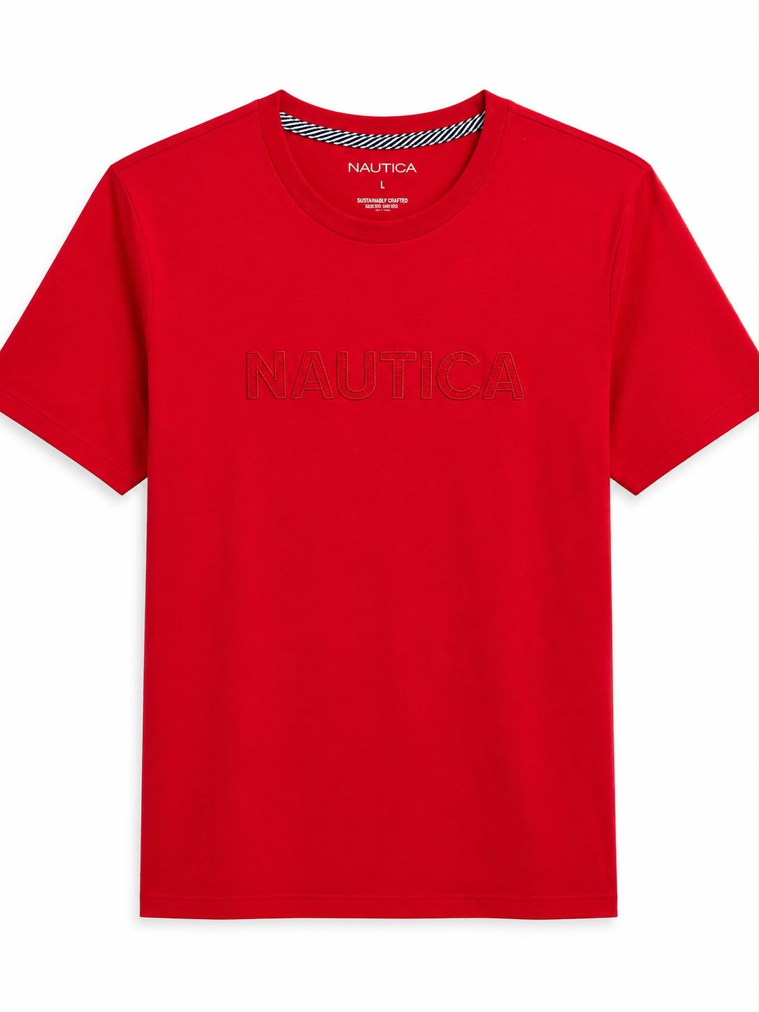 NAUTICA-Red round neck t-shirt