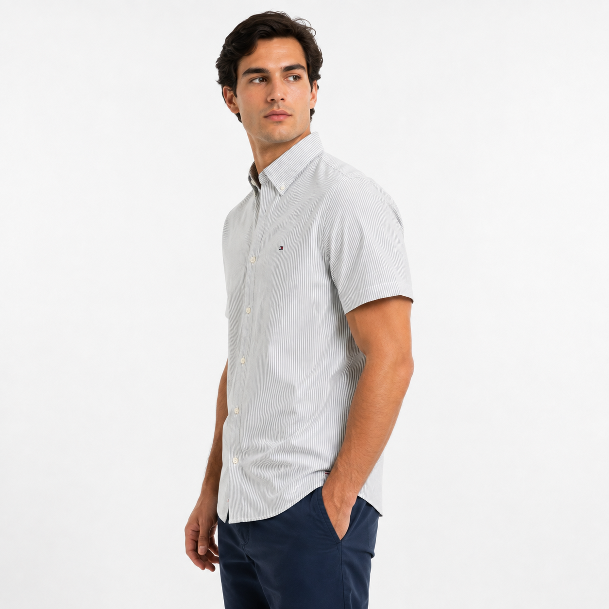 Tommy Hilfiger Asia Fit Lightweight Stripe Oxford Shirt