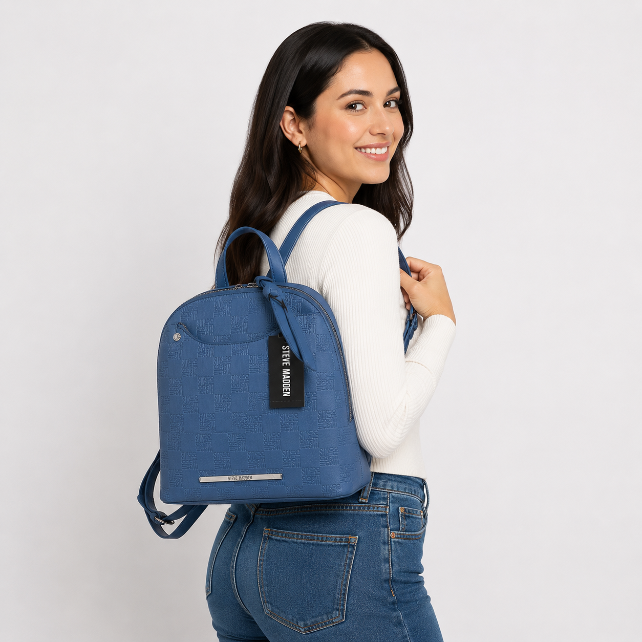 Steve Madden Women's Mini Backpack Shoulder Bag  Purse Zip