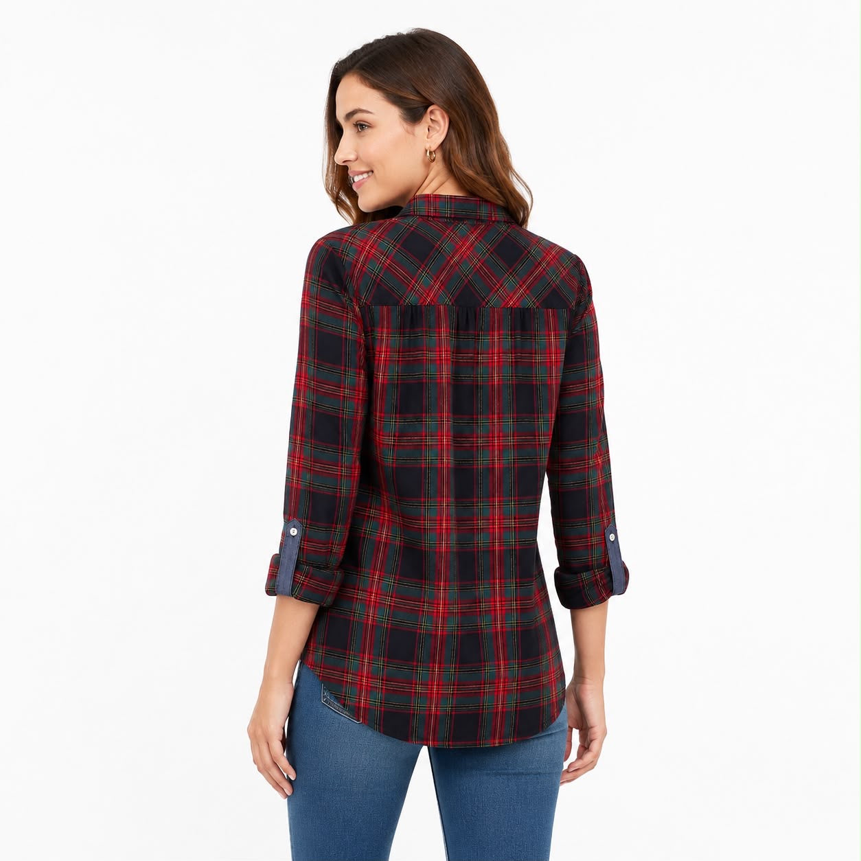 Tommy Hilfiger Plaid Cotton Poplin Shirt
