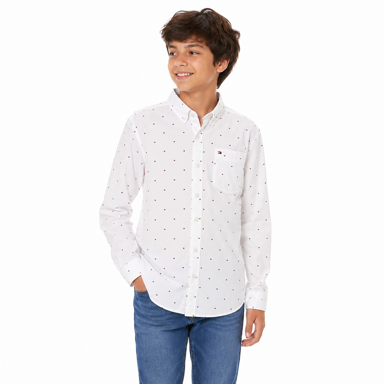Tommy Hilfiger Little Boys Long-Sleeve Fred Button-Front Shirt
