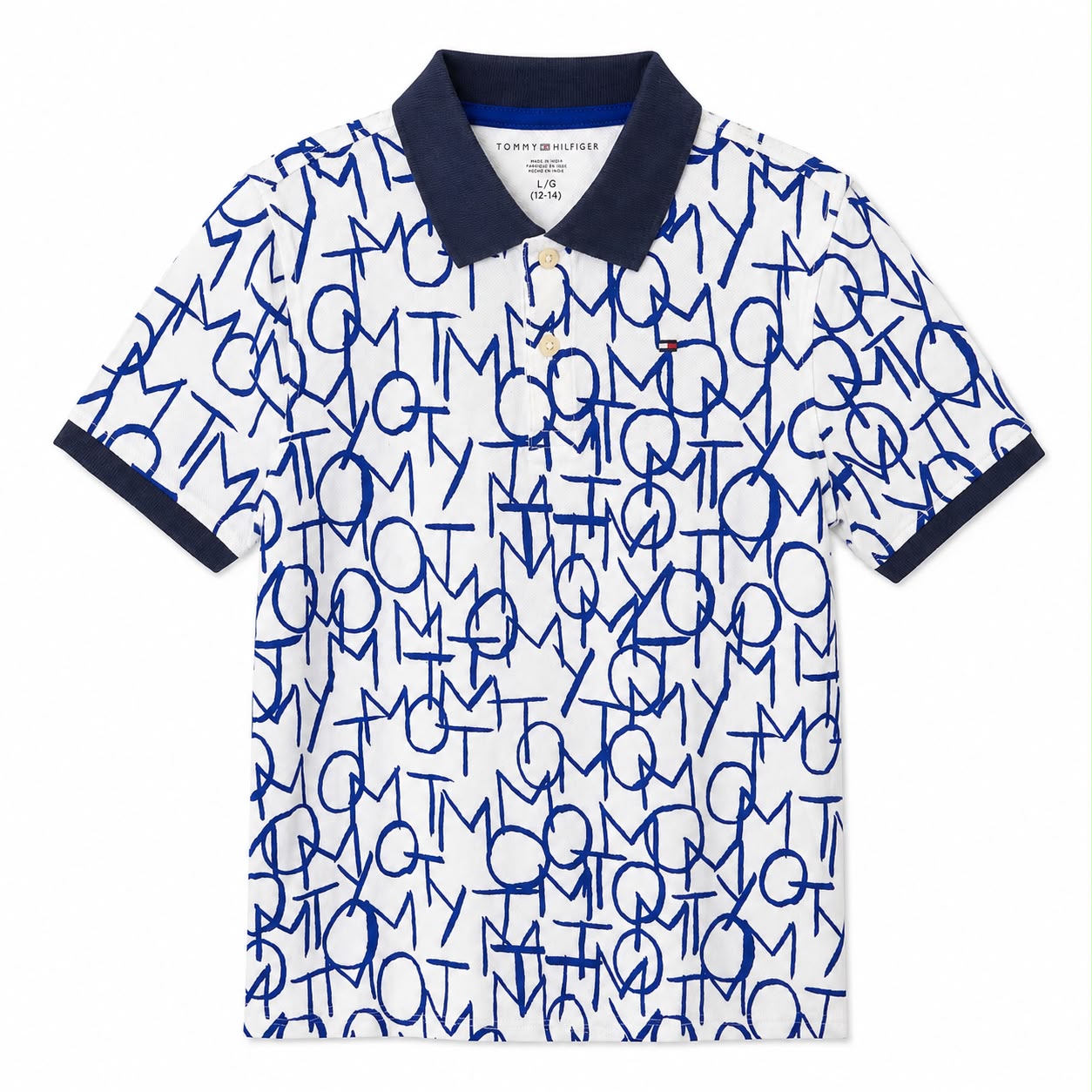 Tommy Hilfiger Brand Print Polo T-Shirt