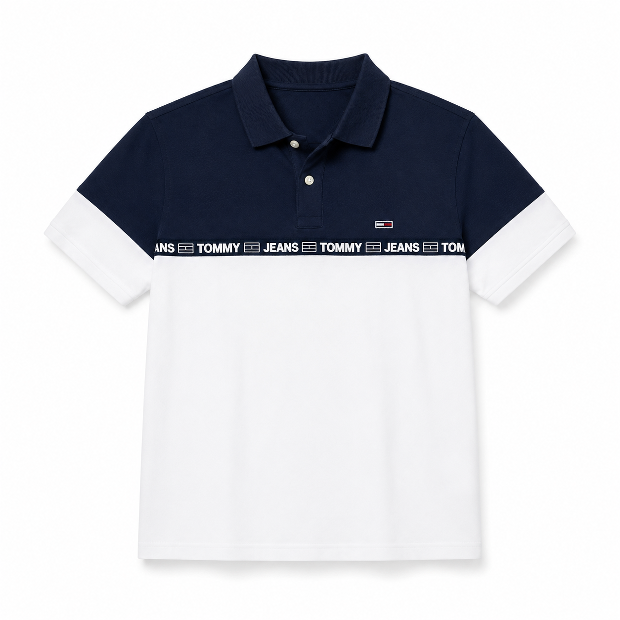 Tommy Jeans colorblock tape polo shirt