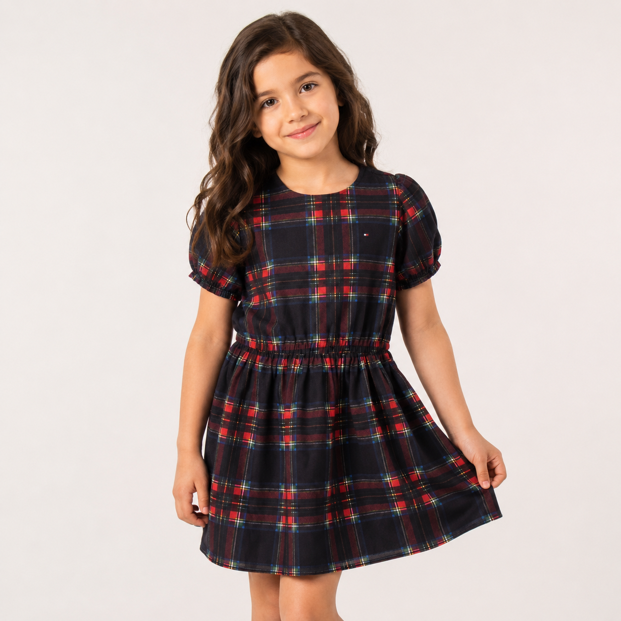 Tommy Hilfiger girls' tartan plaid dress