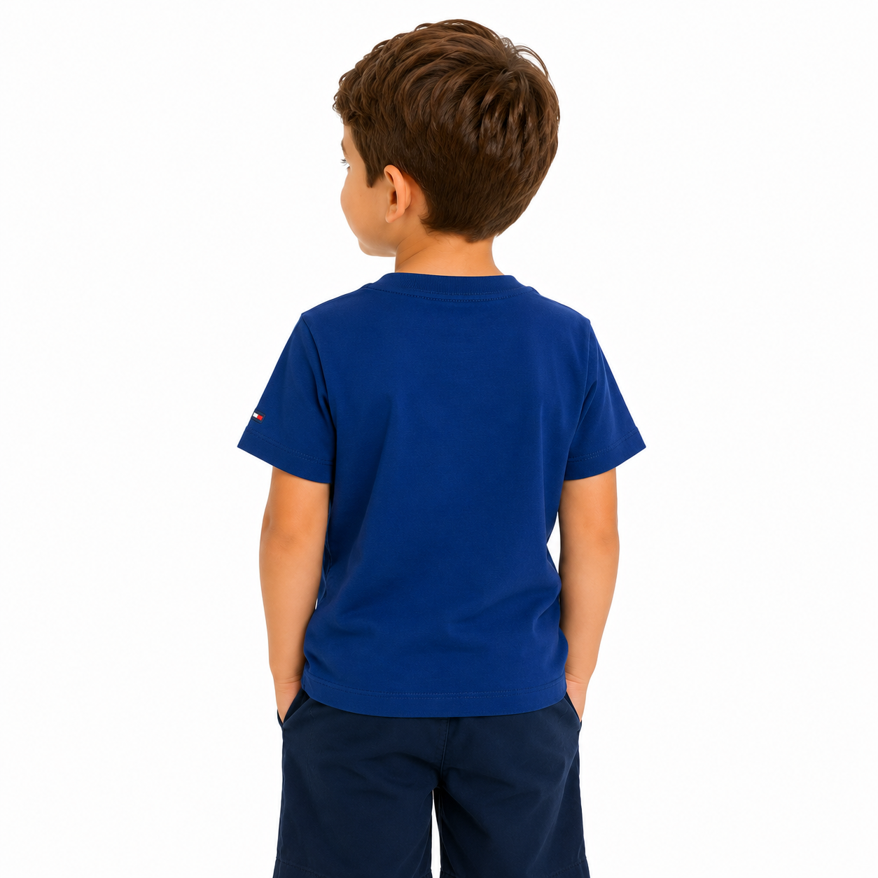 Tommy Hilfiger-Camiseta Con Logo Estilo Grafiti Niño Azul Tommy Hilfiger