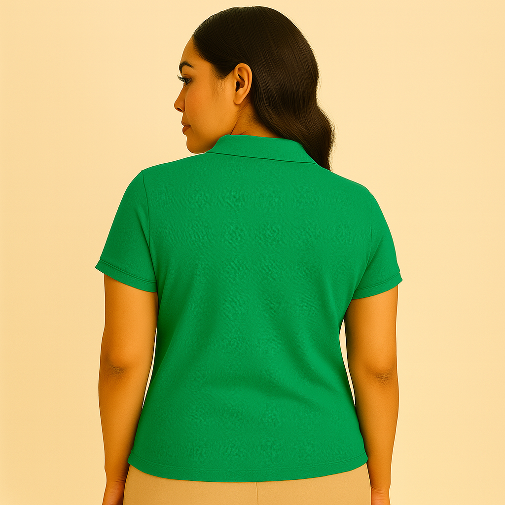 Calvin Klein Jeans Women's Ribbed Short-Sleeve Polo Shirt