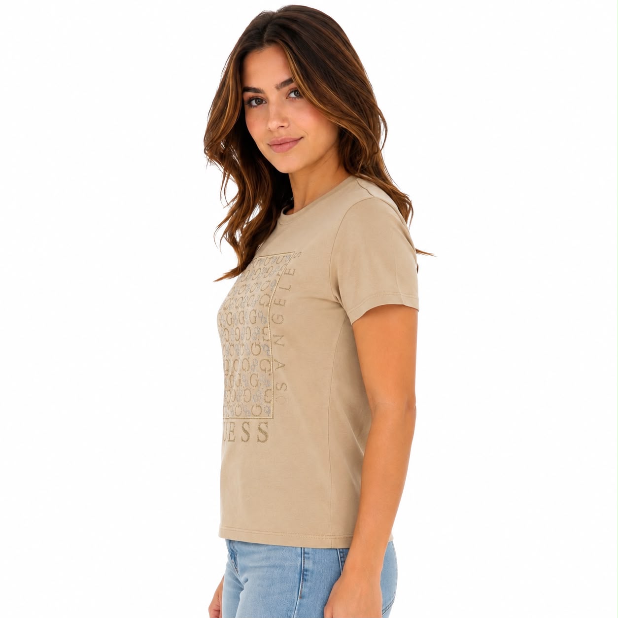 Guess Naty Crewneck Rhinestone Tee