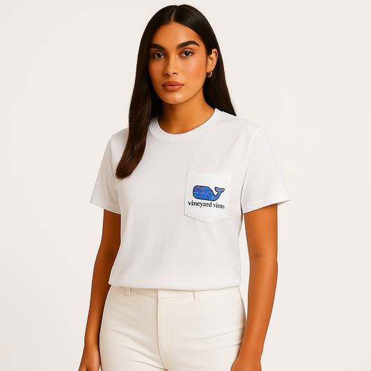 Vineyard Vines Hamptons Scenic Whale Short-Sleeve Pocket Tee