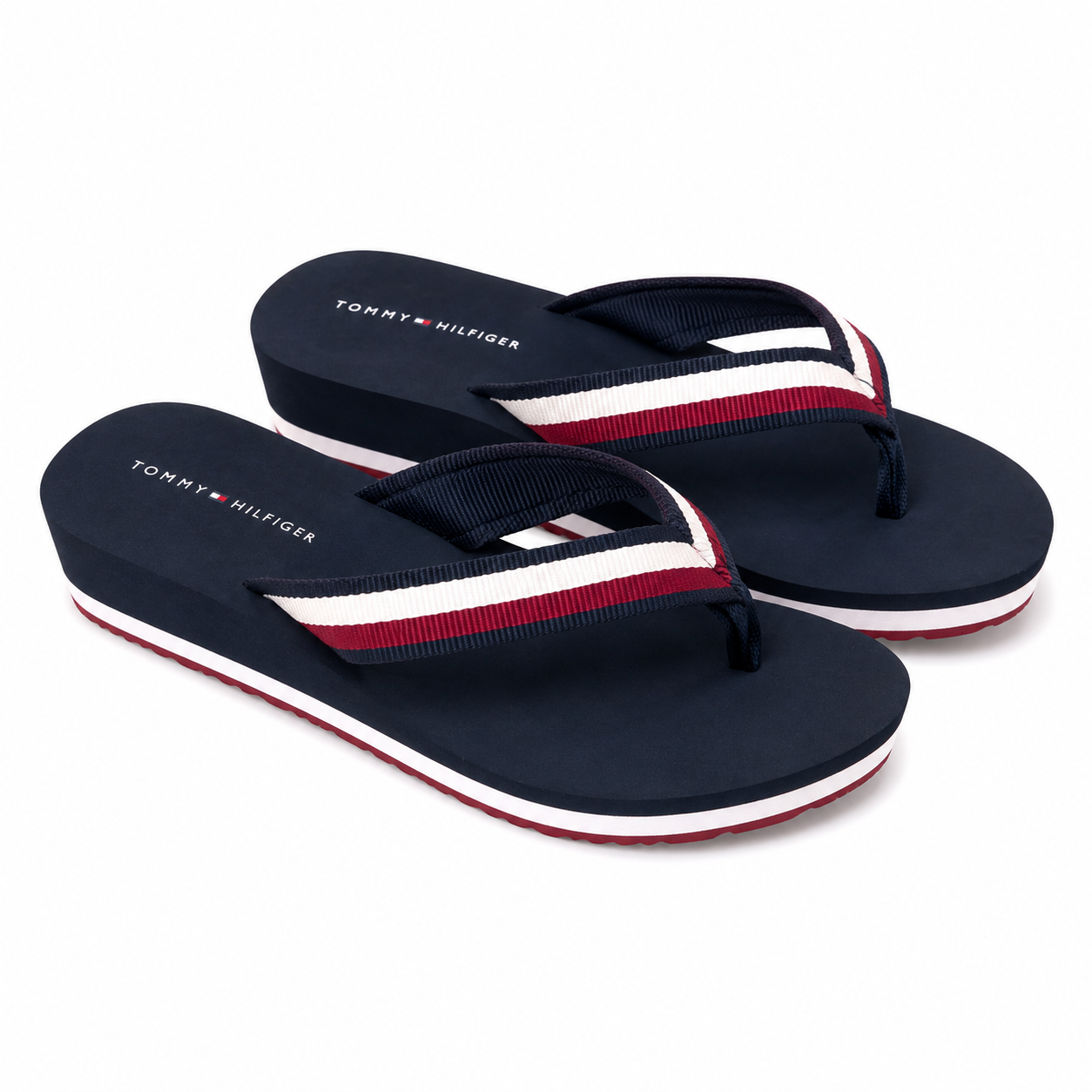 Tommy Hilfiger Navy Blue Platform Sandals for Women